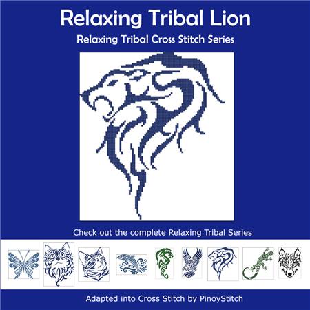 click here to view larger image of Relaxing Tribal Lion (chart)