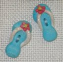 click here to view larger image of Aqua Flip Flops buttons - Set of 2 (buttons)