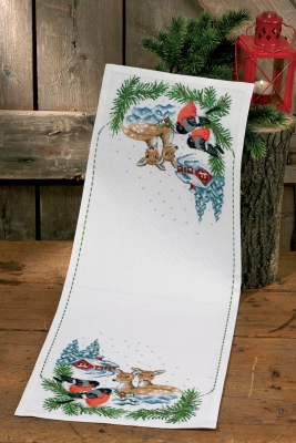 click here to view larger image of Deer In Snow Table Runner (counted cross stitch kit)
