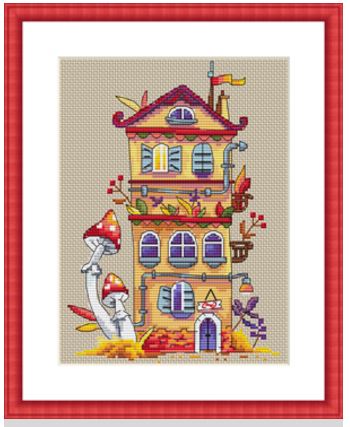 click here to view larger image of Autumn House (counted cross stitch kit)