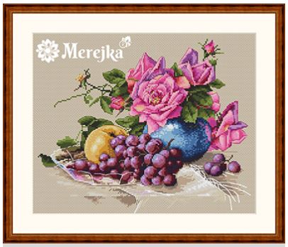 click here to view larger image of Still Life with Grape (counted cross stitch kit)
