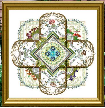 click here to view larger image of Mushroom and Fern Mandala (chart)