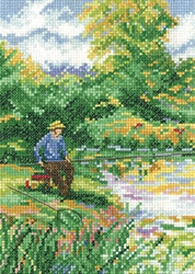click here to view larger image of Days Fishing, A - Memories (Evenweave) (counted cross stitch kit)