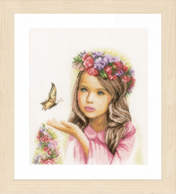 click here to view larger image of Angel With Butterflies (counted cross stitch kit)