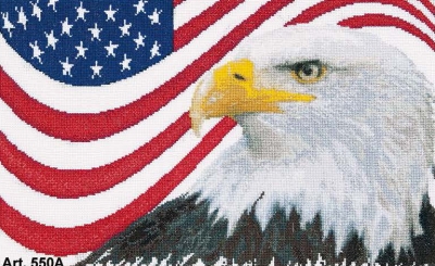 click here to view larger image of American Eagle (Aida kit) (counted cross stitch kit)