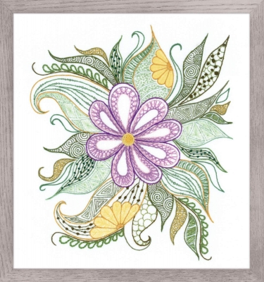 click here to view larger image of Lovely Flower (stamped cross stitch kit)