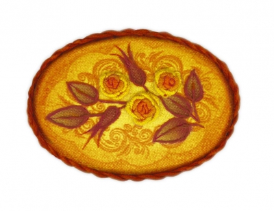 click here to view larger image of Brooch Tea Rose (stamped cross stitch kit)