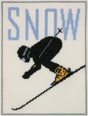 click here to view larger image of Alpine Skier (counted cross stitch kit)