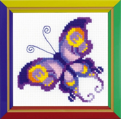 click here to view larger image of Amethyst Butterfly (counted cross stitch kit)