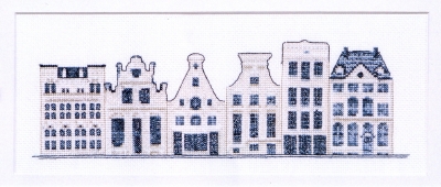 click here to view larger image of Delft Blue Houses (counted cross stitch kit)