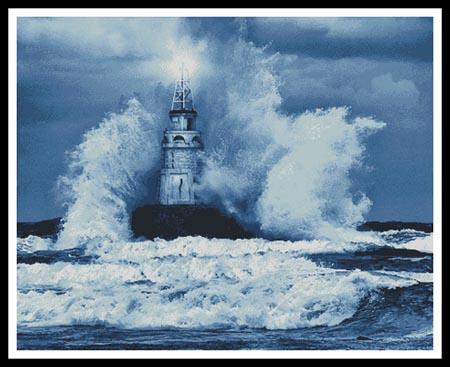 click here to view larger image of Storm And Lighthouse Blue (Large) (chart)