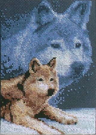 click here to view larger image of Forever Wild Wolf (counted cross stitch kit)