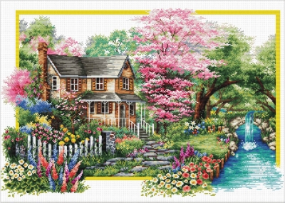 click here to view larger image of Spring Comes (stamped cross stitch kit)