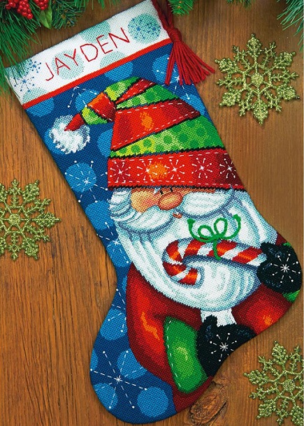 click here to view larger image of Sweet Santa Stocking (needlepoint)
