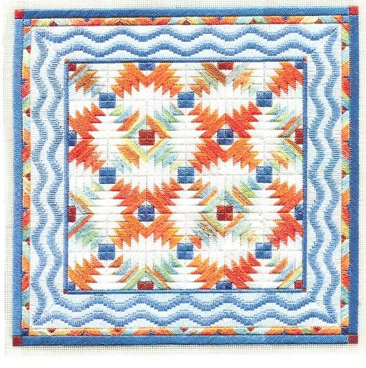 click here to view larger image of Tropical Pineapple Quilt (counted canvas chart)
