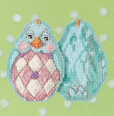 click here to view larger image of Aqua Chick  (counted cross stitch kit)
