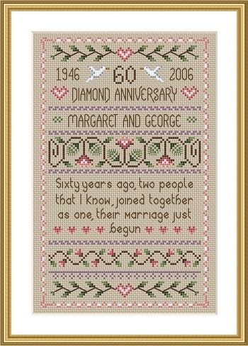click here to view larger image of Diamond Anniversary Sampler (chart)