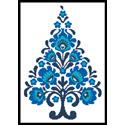 click here to view larger image of Polish Folk Art Christmas Tree Blue (chart)