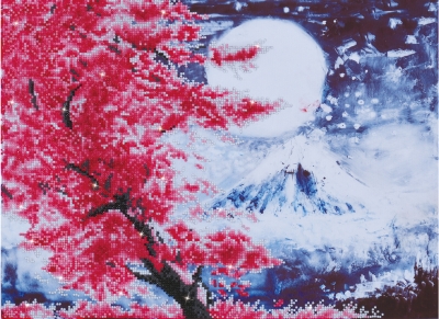 click here to view larger image of Cherry Blossom Mountain (Diamond Embroidery)