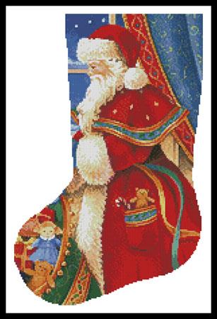 click here to view larger image of Christmas Delivery Stocking (Left) (chart)