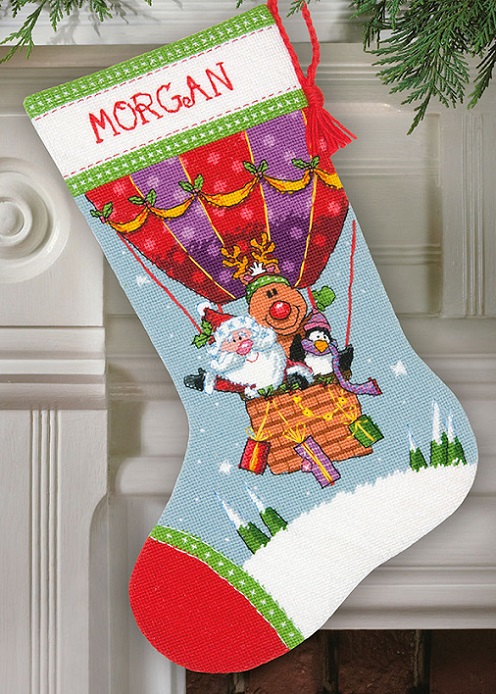 click here to view larger image of Santas Balloon Ride Stocking (None Selected)