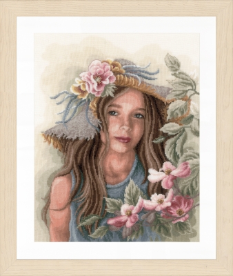 click here to view larger image of Little Girl With Hat (counted cross stitch kit)