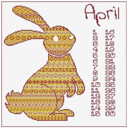 click here to view larger image of April - Rabbit  AAN Calendar (chart)