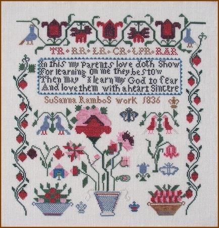 click here to view larger image of Susanna Rambo 1836 Sampler (chart)