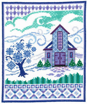 click here to view larger image of Barn With Winter Quilts (chart)
