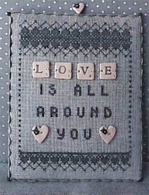 click here to view larger image of Love - Scrabble 1 (w/buttons) (chart)