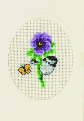 click here to view larger image of Stepmother - Flower Card (counted cross stitch kit)