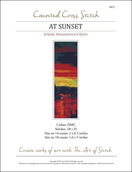 click here to view larger image of At Sunset Bookmark (Arkady Alexandrovich Rylov) (chart)
