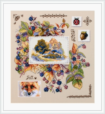 click here to view larger image of Autumn Sampler (counted cross stitch kit)