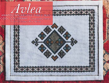 click here to view larger image of Anatolian Argyle Table Mat - Cool (chart)