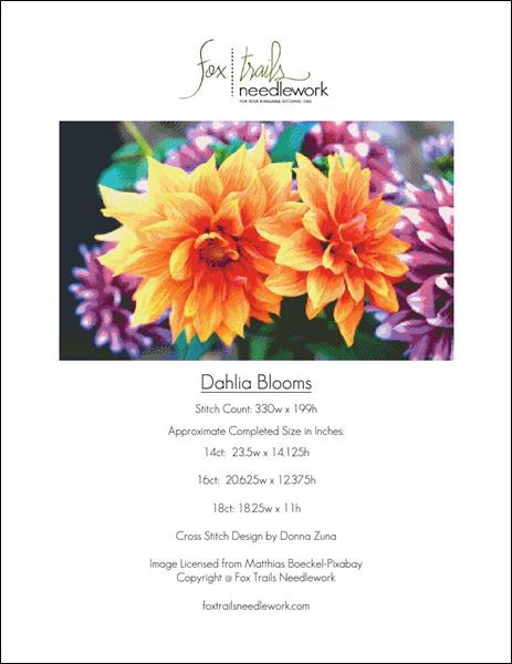 click here to view larger image of Dahlia Blooms (chart)
