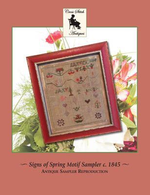 click here to view larger image of Signs Of Spring Motif Sampler Circa 1845 (chart)