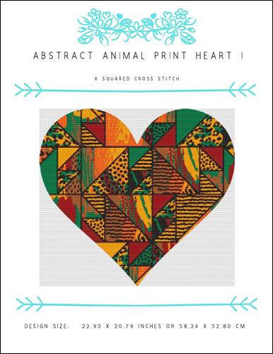 click here to view larger image of Abstract Animal Print Heart I (chart)