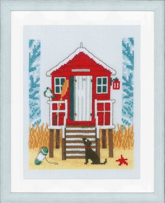 click here to view larger image of Beach Cabin (counted cross stitch kit)