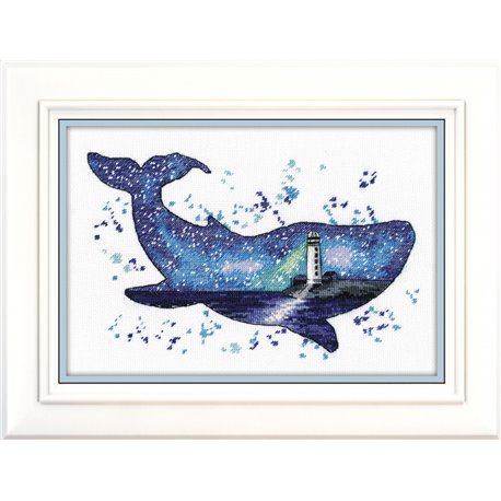 click here to view larger image of Animal World - Whale (counted canvas kit)