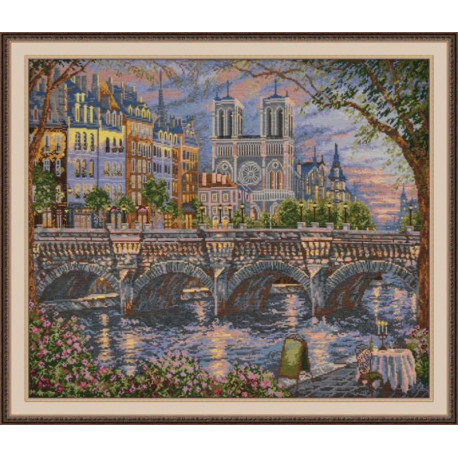 click here to view larger image of Paris Seine Coast (counted cross stitch kit)