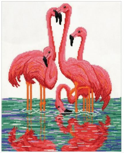 click here to view larger image of Flamingos  (counted cross stitch kit)