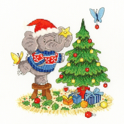 click here to view larger image of A Merry Elly Christmas - Elly (counted cross stitch kit)