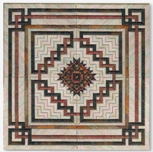 click here to view larger image of Terracotta Celtic Knot Quilt Revisited (counted canvas chart)
