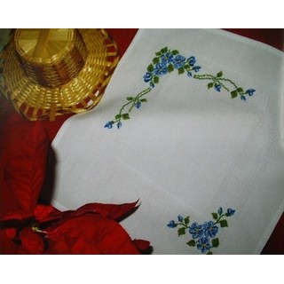 click here to view larger image of Blue Flowers (2 Napkins) (counted cross stitch kit)