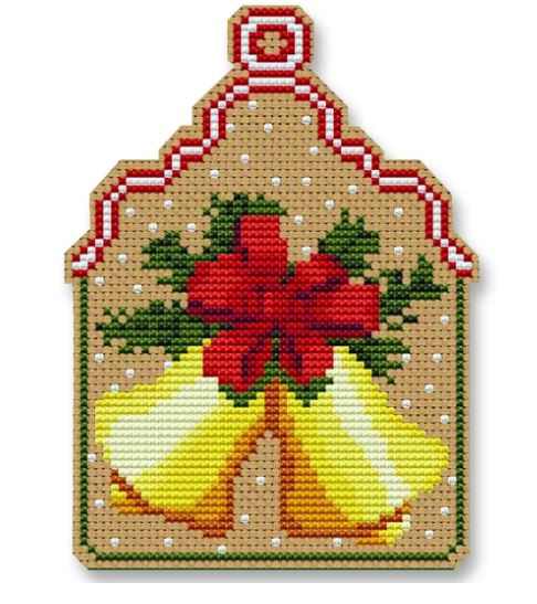 click here to view larger image of Christmas Bells Ornament (counted cross stitch kit)