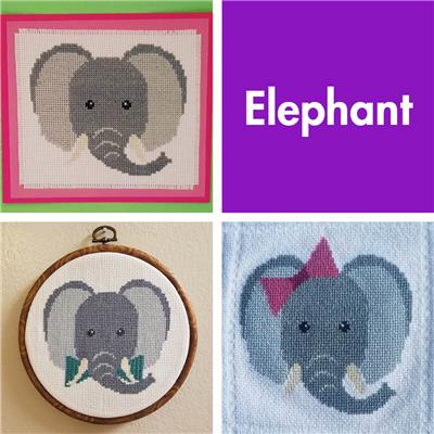 click here to view larger image of Animal Faces - Elephant  (chart)