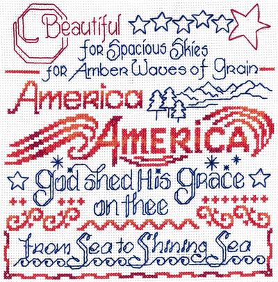 click here to view larger image of America The Beautiful - Ursula Michael (counted cross stitch kit)