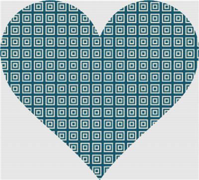 click here to view larger image of Square Azulejo Tile Heart (chart)