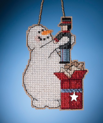 click here to view larger image of Wishing Snowman 2021  (counted cross stitch kit)