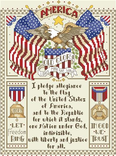 click here to view larger image of American Flag Sampler (chart)
